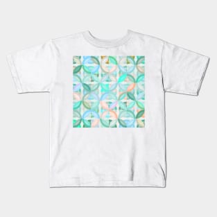 Geometric Shapes in Vibrant Greens / Soap Bubble Kids T-Shirt